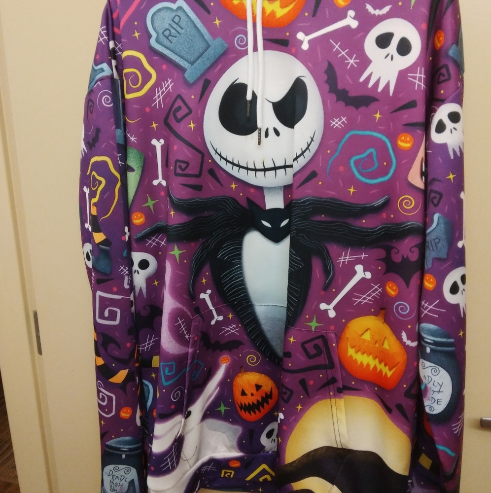 Custom XLarge Nightmare Before Christmas Hoodie